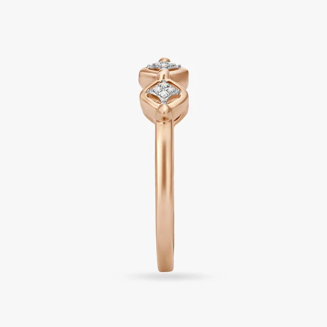 18K Rose Gold Diamond Eternity Ring – Elegant, Modern, Timeless
