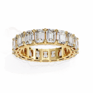Eternelle Emerald Diamond Band