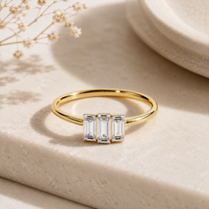 Trinity Baguette Diamond Ring