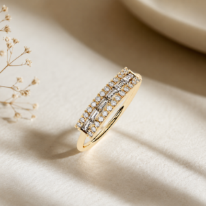 Starlit Baguette Bar Ring